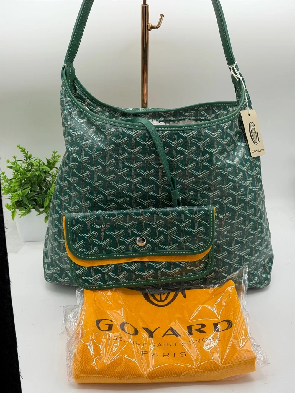 Goyard Boheme Rare Green Goyard line hobo  Shoulder Bag with pouch🔥